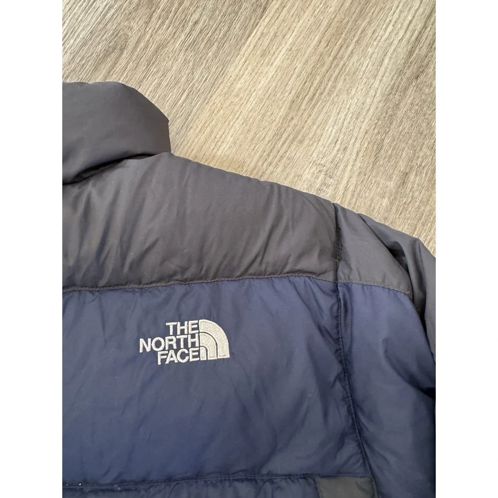 The NORTH FACE  Retro‎ Nupste 550 Down Hooded Puffer Jacket Large Summit Blue